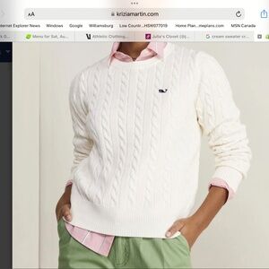 Vineyard Vines Cotton crew neck sweater size medium